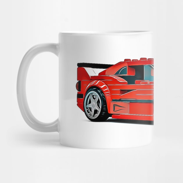 F40 Brick Cartoon by Auto-Prints